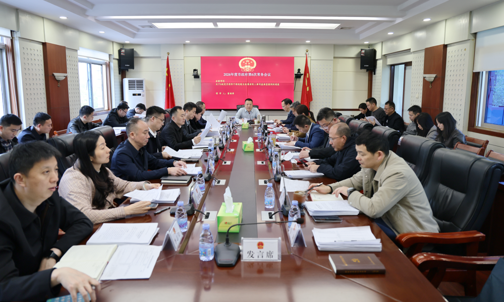 李军林主持召开市政府第6次常务会